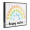 Stupell Industries Happy Easter Phrase Patterned Egg Rainbow Framed Giclee Art